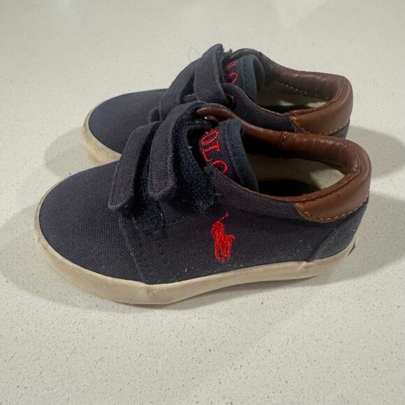 Polo Ralph Lauren Toddler Boy Size 5 Preppy Sneakers - Picture 2 of 6